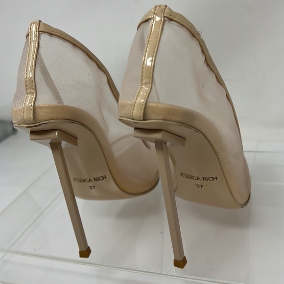 Jessica Rich Sz 37 US 7 Nude Mesh Pump - Picture 5 of 9
